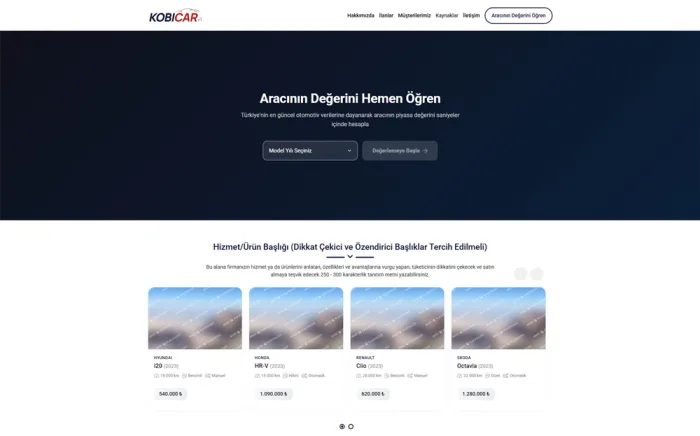 Instagram araç ilanı örneği