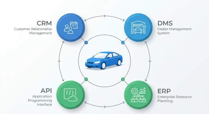 Araç Değerleme Sisteminde Entegrasyon Rehberi (CRM, DMS, ERP, API)